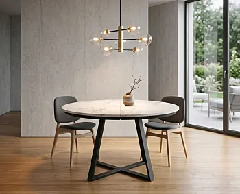 Tavolo con 2 allunghe da 40 cm