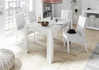 Tavolo allungabile in pino bianco, made in Italy