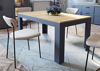 Soggiorno moderno completo, finitura Rovere navy e Rovere riviera