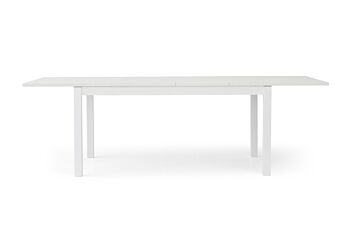 Tavolo allungabile moderno, in legno, bianco frassinato