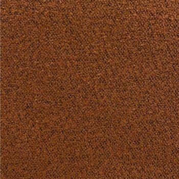 Letto matrimoniale con cuscini, tessuto Bouclè Terracotta
