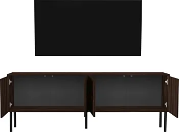 Soggiorno con madia 3 ante e porta tv 4 ante, finitura Espresso