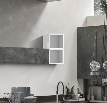Vano a giorno per cucina, Bianco lucido