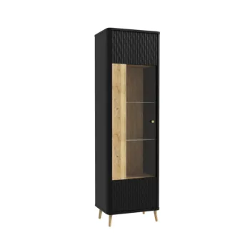 vetrina finitura rovere mauvella e nero