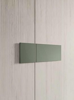 Armadio camera letto con vano tv, Bianco Altea e Agave