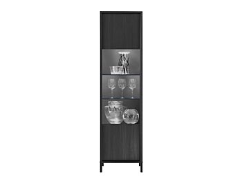 Vetrina 1 anta, stile moderno, finitura frassinato nero