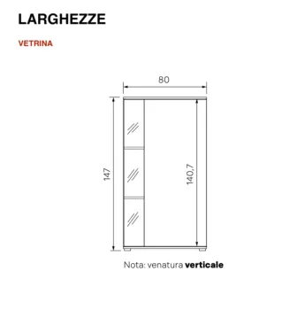 parete moderna con scrivania noce