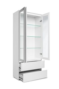 Elegante Vetrina moderna colore Bianco opaco