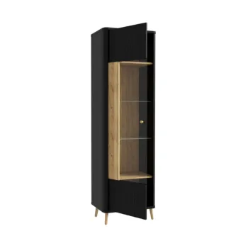 vetrina finitura rovere mauvella e nero