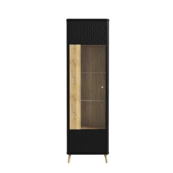 vetrina finitura rovere mauvella e nero