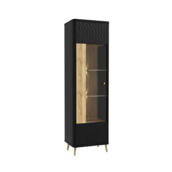 vetrina finitura rovere mauvella e nero