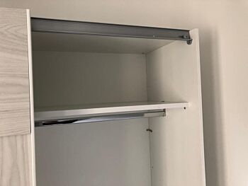 ACQUISTA ANCHE TU Armadio scorrevole bianco opaco e grigio a 2 ante 