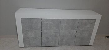  Madia di Design Bianco Lucido con ante Beton