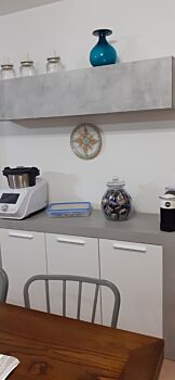Credenza Bianco opaco con 3 ante cemento Zenzero Shop
