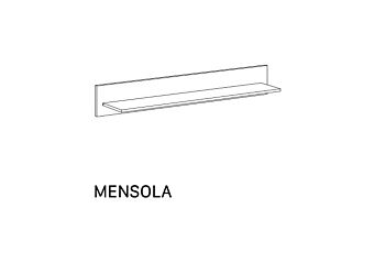 Mensola Bianca Lucida, Made in Italy