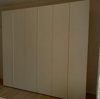 Nuovo Armadio moderno 6 ante Bianco frassinato