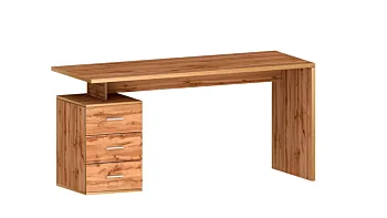 Scrivania 3 cassetti, 160x75x60 h cm, Rovere wotan