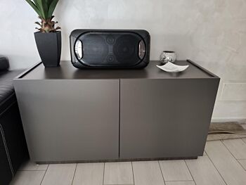 ACQUISTA ANCHE TU Madia moderna a 2 ante, Grigio Opaco con zoccolo