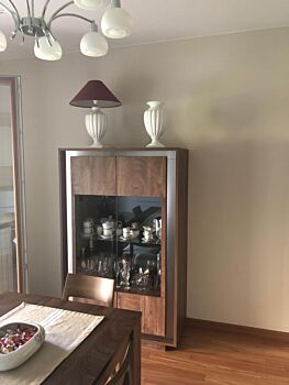 ACQUISTA ANCHE TU Vetrina Moderno, 2 ante Alta, Cognac