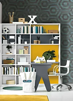 zona studio blu e giallo