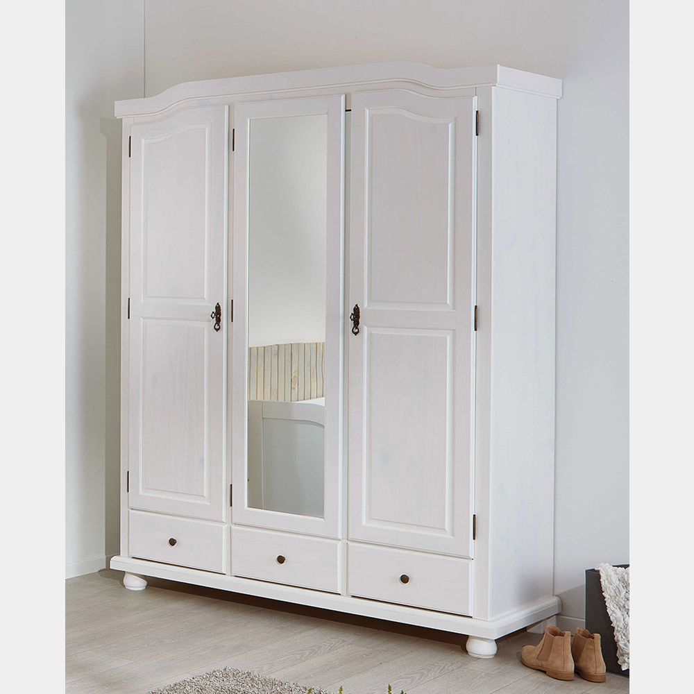 Dmora Guardaroba Tulipano, Armadio a 2 ante scorrevoli e specchio, Mobile  con barra appendiabiti e ripiani, 100% Made in Italy, Cm 90x45h195, Rovere  e Bianco, con imballo rinforzato