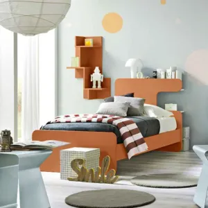 letto bambino con libreria