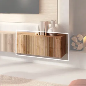 Ribalta sospesa 69x29, Cadiz cannettato, collezione Logica