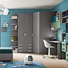 cabina armadio cameretta grigio