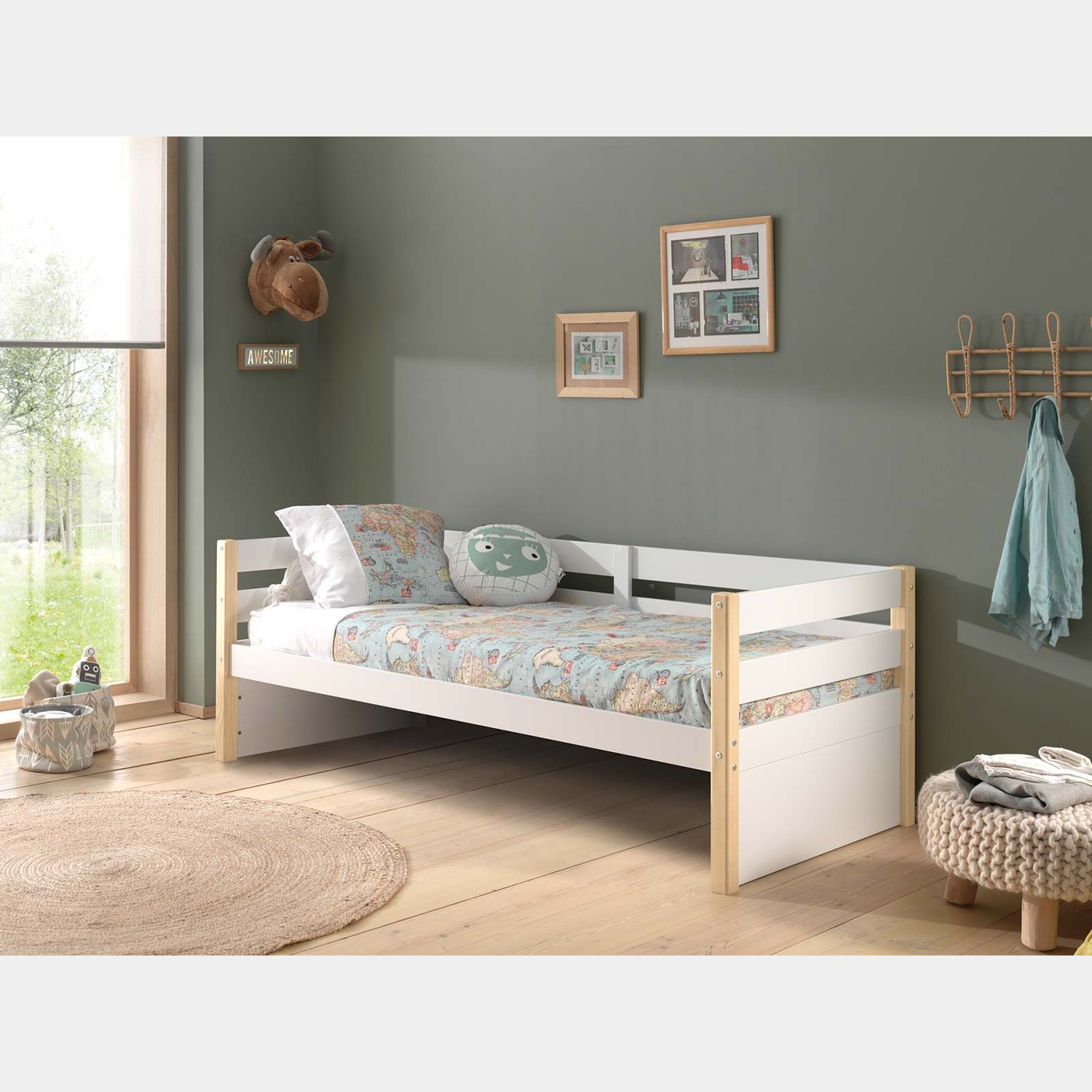 Letti singoli moderni per bambini Spa in legno per bambini letti sicuri per  adulti economici soggiorno minimalista Cama De Solteiro mobili per camera