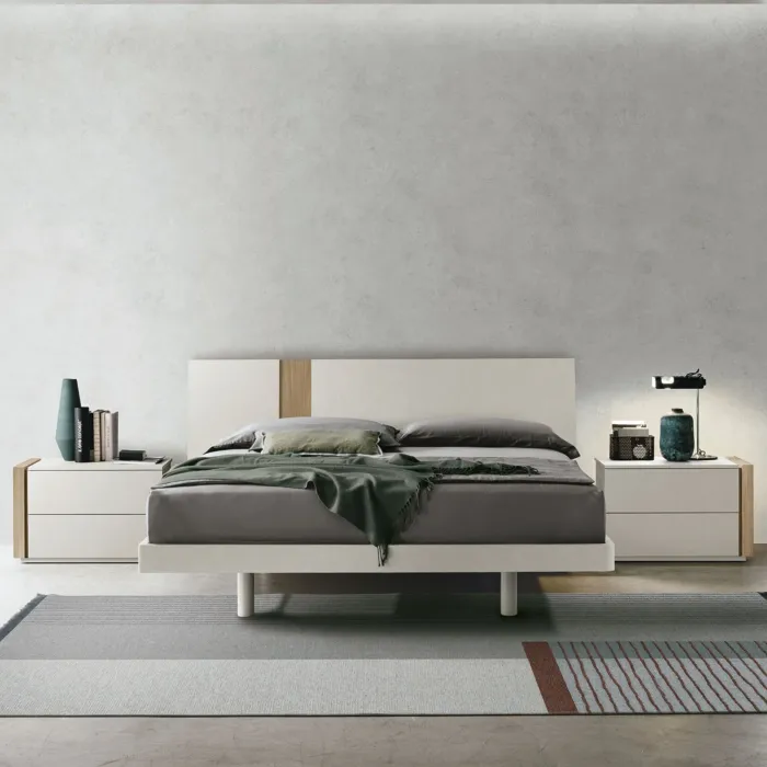 Letto Tablet Tomasella, finitura Yuta e Noce ambra