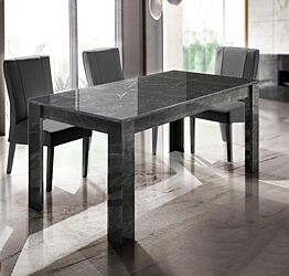 Tavolo in marmo allungabile, 180x90 cm, finitura effetto Marmo Lucido