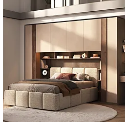 Armadio a ponte 6 ante, Cashmere e Mercure, L.334