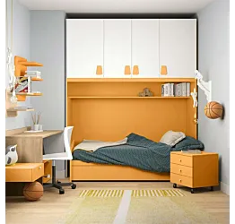Armadio con letto miele