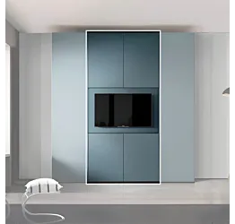 Armadio con vano tv, 4 ante, Petrolio