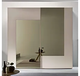 Armadio scorrevole a 2 ante, Cachemire con specchi Bronzo Zenzero Shop