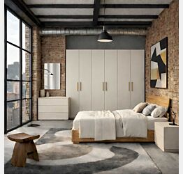 Camera moderna orzo e noce biondo