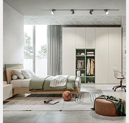 Cameretta ragazzi moderna, Rovere ambra, Nebbia e Salvia