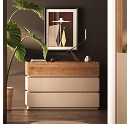 Comò Cashmere  e Cadiz, 3 cassetti, L.122, design moderno