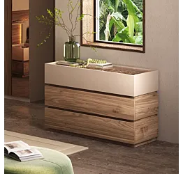 Comò 3 cassetti, Cashmere e Cadiz, top Marmo impero