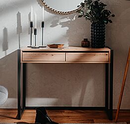 Mobile da ingresso in finitura Antracite e Rovere Nodato