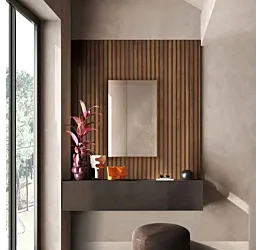 Ingresso con specchio, ribalta e boiserie, Lava e Mercure cannettato, L.138
