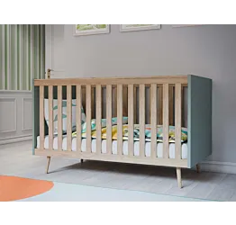 Lettino per bambini, 77x86x145 h cm, Rovere ed Agave
