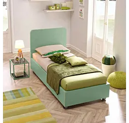 Letto singolo Fillet Moretti Compact con contenitore laterale e ruote