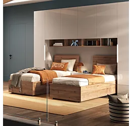 Letto singolo moderno, finitura Cadiz, 80x195