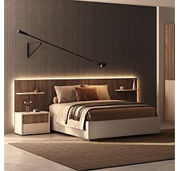 letto con testiera cannettata