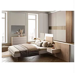 Letto matrimoniale, Sequoia honey e Corda Zenzero Shop