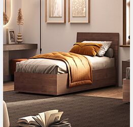 Letto singolo moderno, finitura Mercure, 80x195