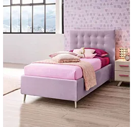 Letto singolo Pixel Moretti Compact con contenitore laterale, tessuto VL 12