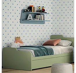 Mobili camerette bambini: letto singolo con rete estraibile, 91x56x200 h cm, Oliva