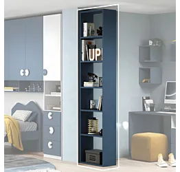 Libreria 5 ripiani, L.55 H.240, Blu navy